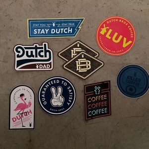 Lot of Dutch Bros stickers